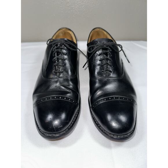 Allen Edmonds Men’s Fifth Avenue Cap Toe Dress Shoes Black Leather 9.5 D Wide - Picture 2 of 14